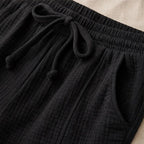 Daphne Drawstring Gauze Shorts - Black - women's shorts - Brondals - Image 2