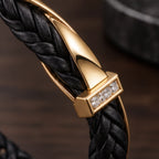 Daventry Men's Cuff Bracelet - Black & Gold (Most Popular) - jewelry - Brondals - Image 2