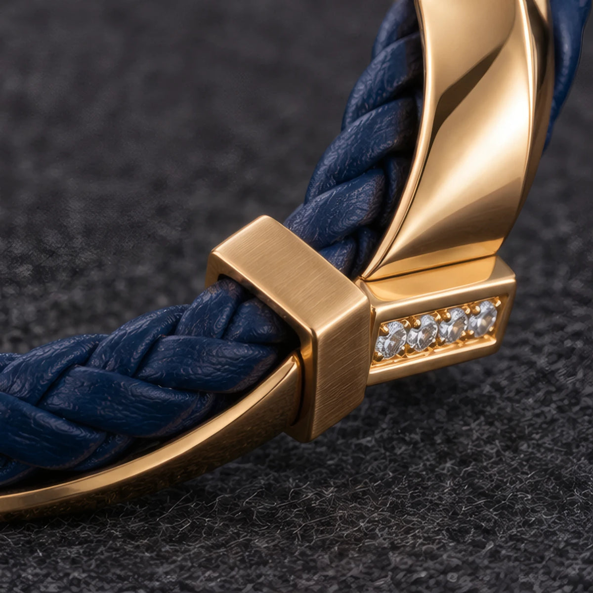 Daventry Men's Cuff Bracelet - Blue & Gold - jewelry - Brondals - Image 2