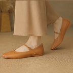 Della Leather Mary Jane Flats - Brown - Women's Footwear > Flats > Mary Jane Flats - Brondals - Image 4