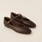 Della Leather Mary Jane Flats - Mocha - Women's Footwear > Flats > Mary Jane Flats - Brondals - Image 1