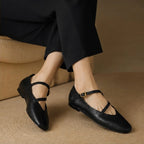Della Leather Mary Jane Flats - Black - Shoes - Brondals - Image 3
