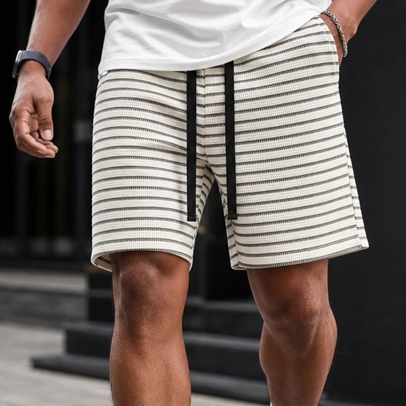 Dempsey Stripe Shorts - Cream - stripe shorts - Brondals - Image 3