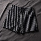 Dempsey Stripe Shorts - Black - Shorts - Brondals - Image 1