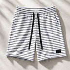 Dempsey Stripe Shorts - White - Shorts - Brondals - Image 1