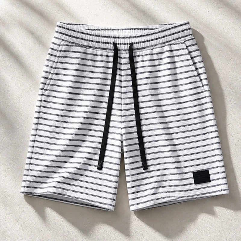 Dempsey Stripe Shorts - White - Shorts - Brondals - Image 1