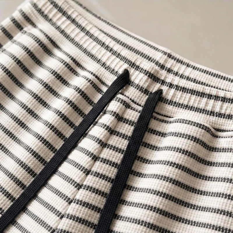 Dempsey Stripe Shorts - Cream - men's shorts - Brondals - Image 2