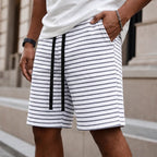 Dempsey Stripe Shorts - White - men's shorts - Brondals - Image 2