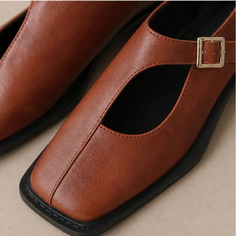 Desiree Leather Mary Janes - Brown - women's mary janes - Brondals - Image 2