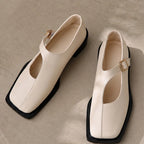 Desiree Leather Mary Janes - White - Shoes - Brondals - Image 1