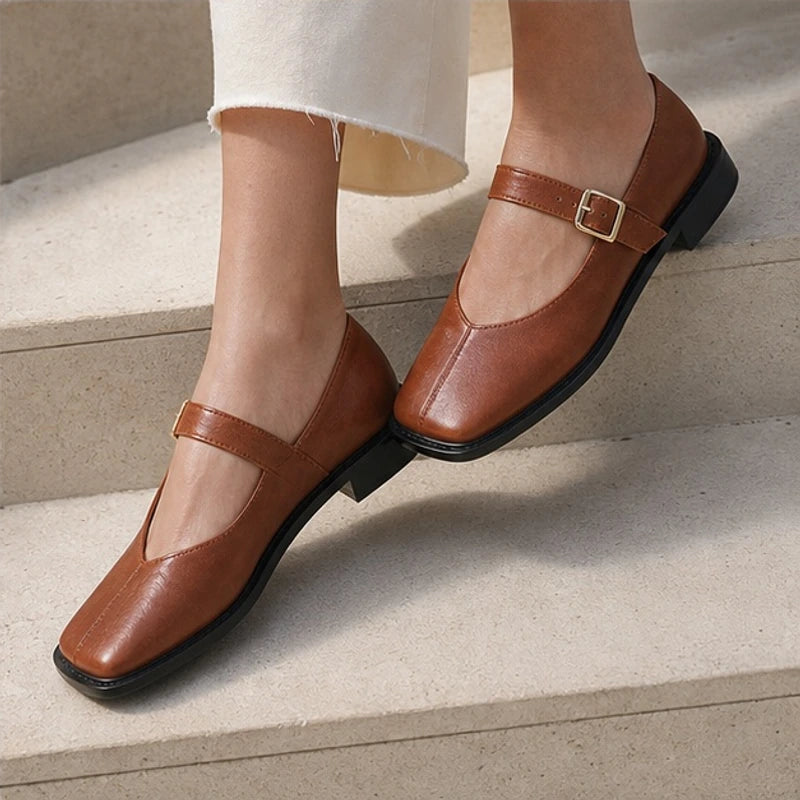 Desiree Leather Mary Janes - Brown - mary jane shoes - Brondals - Image 4