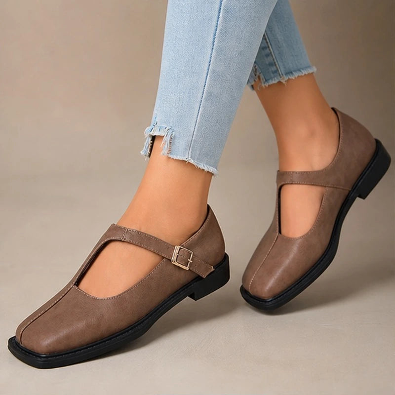 Desiree Leather Mary Janes - Gray - mary jane shoes - Brondals - Image 4