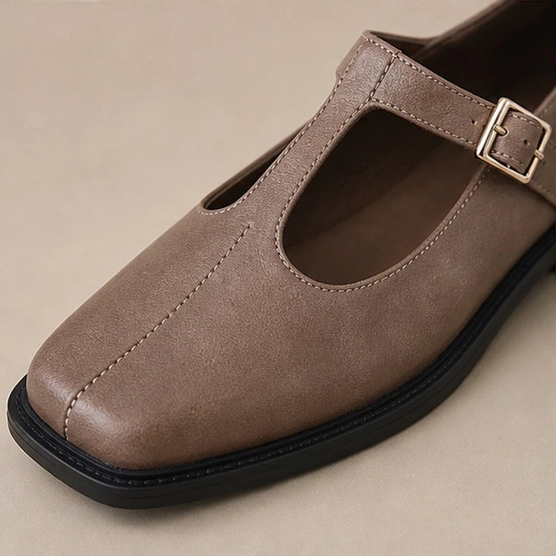 Desiree Leather Mary Janes - Gray - leather shoes - Brondals - Image 3