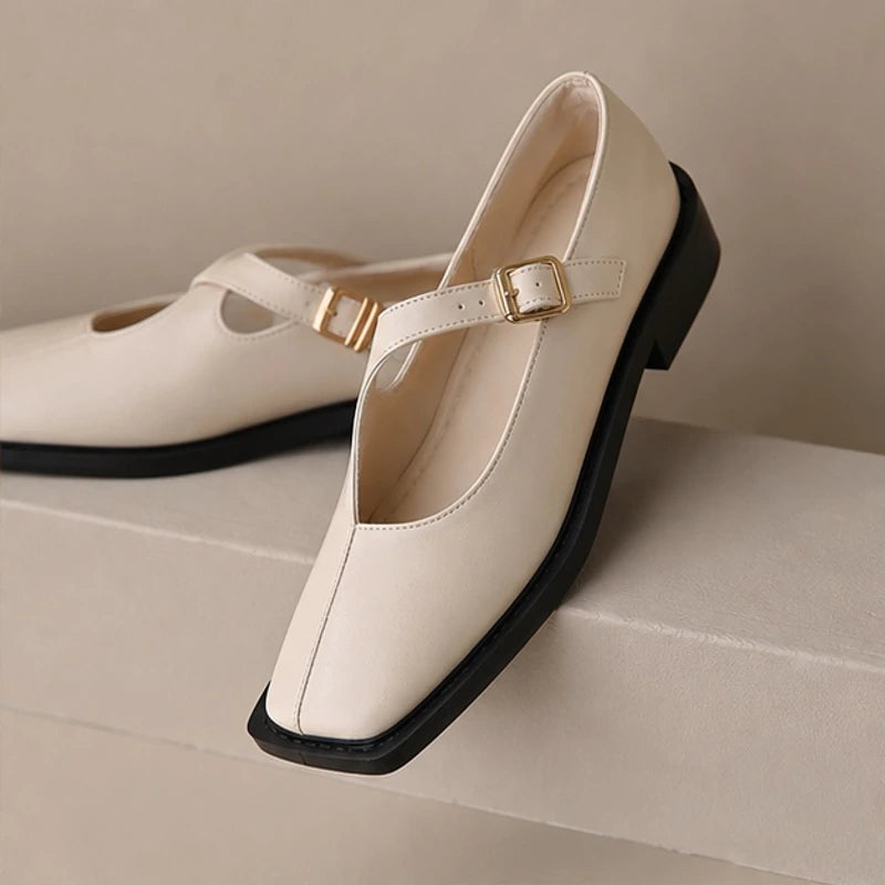Desiree Leather Mary Janes - White - women's mary janes - Brondals - Image 2