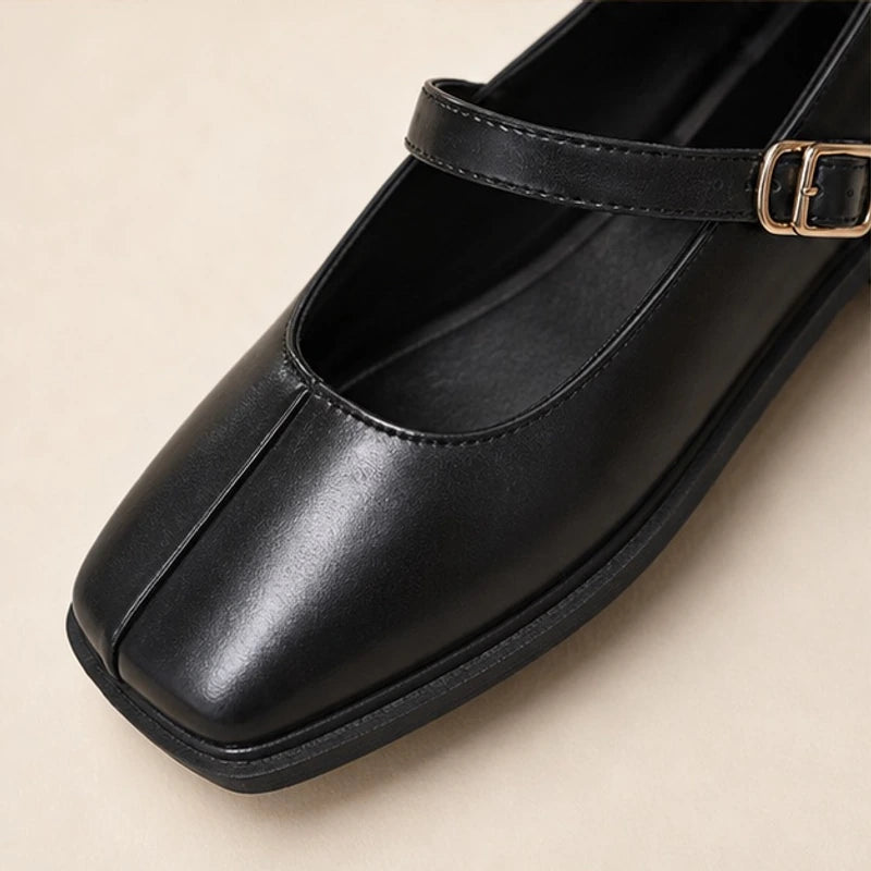Desiree Leather Mary Janes - Black - leather shoes - Brondals - Image 3