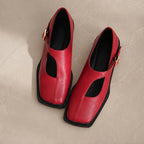 Desiree Leather Mary Janes - Red - Shoes - Brondals - Image 1