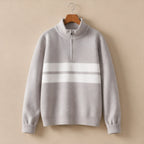 Desmond Knit Half Zip Sweater - Gray - Clothing > Tops > Half-Zip Sweaters - Brondals - Image 2