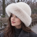 Dorina Women's Fur Brim Hat - White - women accessories - Brondals - Image 2