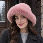 Dorina Women's Fur Brim Hat - Pink - Women's Accessories > Hats > Faux Fur Hats - Brondals - Image 1