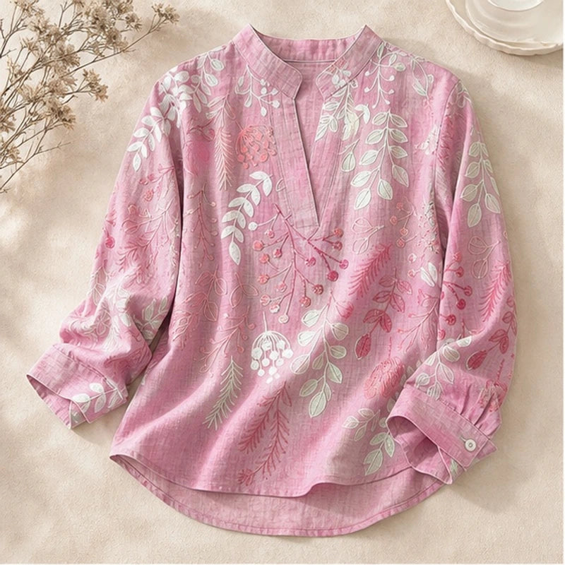 Dorothea Pastel Floral Blouse - Pink - Blouse - Brondals - Image 1