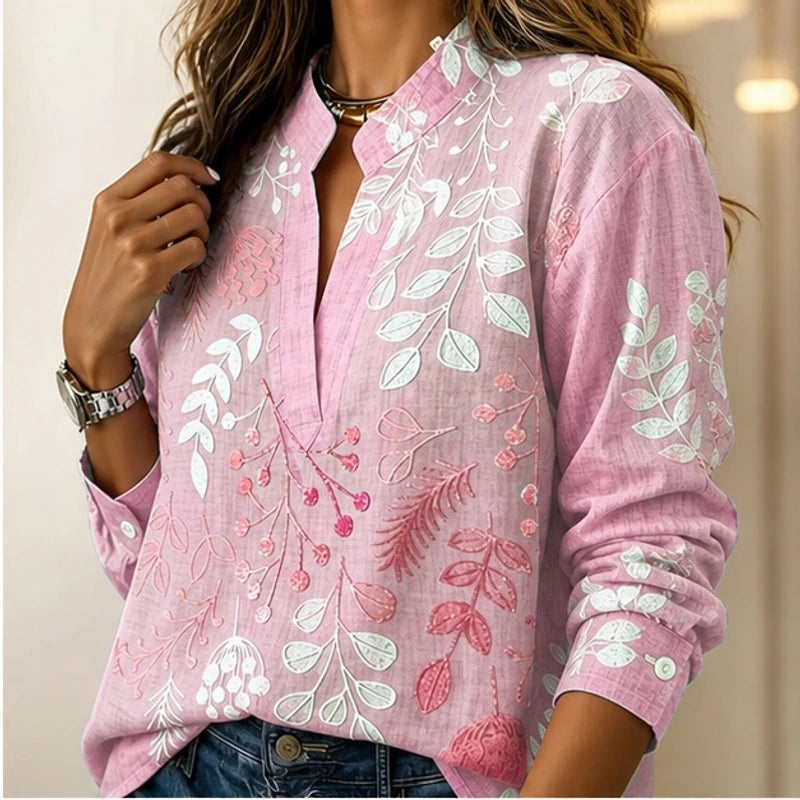 Dorothea Pastel Floral Blouse - Pink - women's blouse - Brondals - Image 2