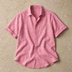 Drummond Linen Short Sleeve Shirt - Blush Pink - Shirt - Brondals - Image 1