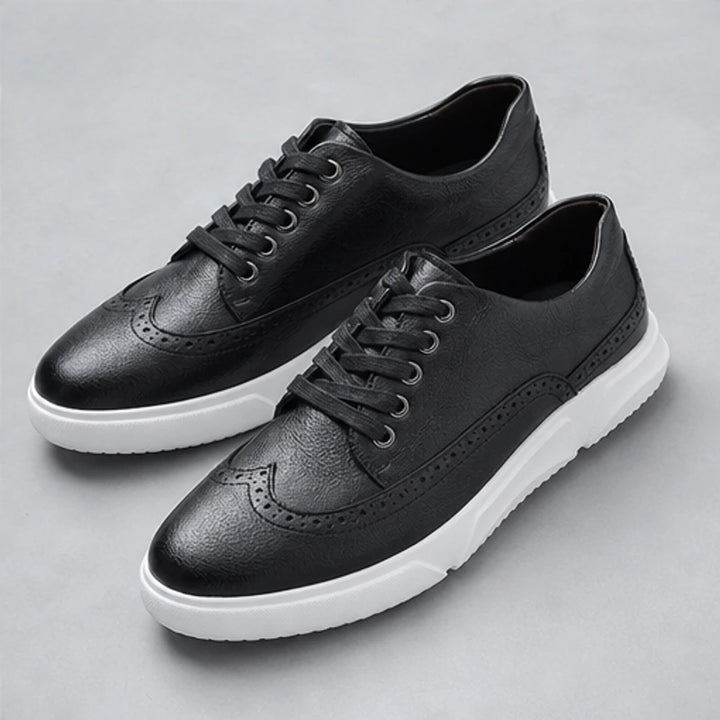 Mason Leather Brogue Sneakers - Black - Sneakers - Brondals - Image 1