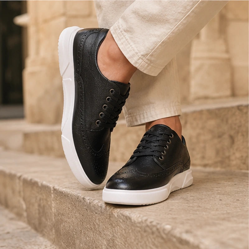 Mason Leather Brogue Sneakers - Black - men's sneakers - Brondals - Image 5