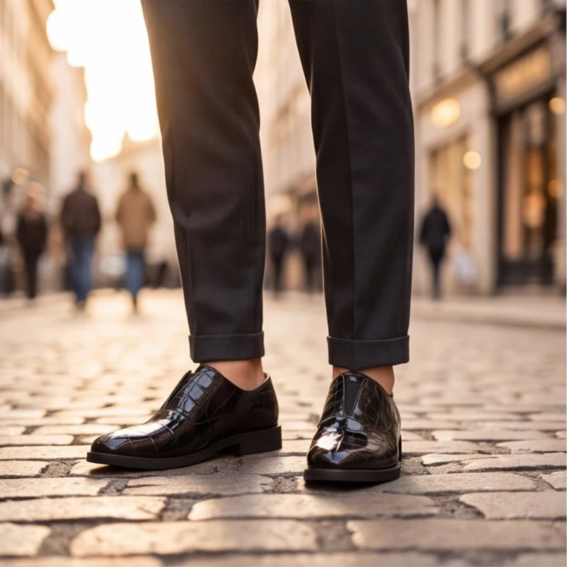 Torino Genuine Leather Loafers - Black - rubber outsole - Brondals - Image 8