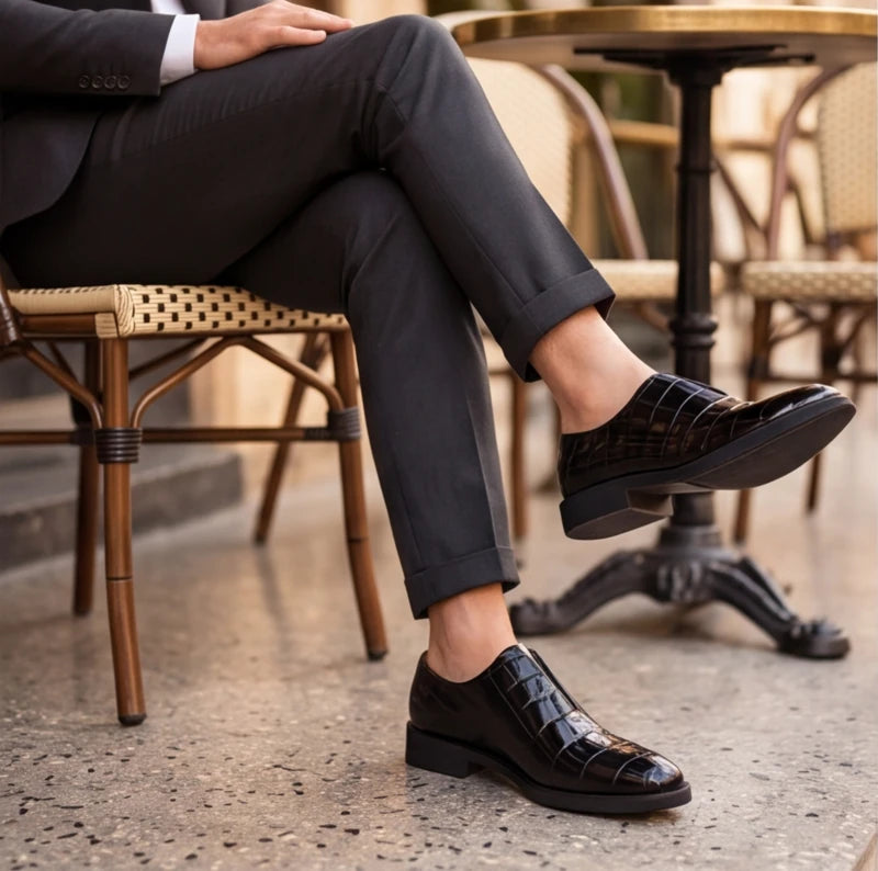 Torino Genuine Leather Loafers - Black - mens shoes - Brondals - Image 9
