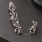 Elisabetta Women's Sculpted Vine Handpiece with Crystal Accents - Silver - Accessories > Jewelry > Hand Chains - Brondals - Image 2