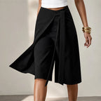 Elsa Tie-Waist Culotte Pants - Black - culotte pants - Brondals - Image 3