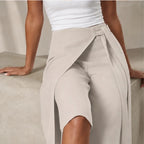 Elsa Tie-Waist Culotte Pants - Beige - culotte pants - Brondals - Image 3