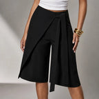 Elsa Tie-Waist Culotte Pants - Black - women's pants - Brondals - Image 2