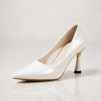 Elspeth Embossed Pointed-Toe Pumps - Chalk - female - Brondals - Image 4