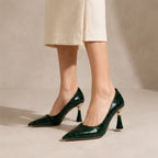Elspeth Embossed Pointed-Toe Pumps - Pine - Shoes - Brondals - Image 2