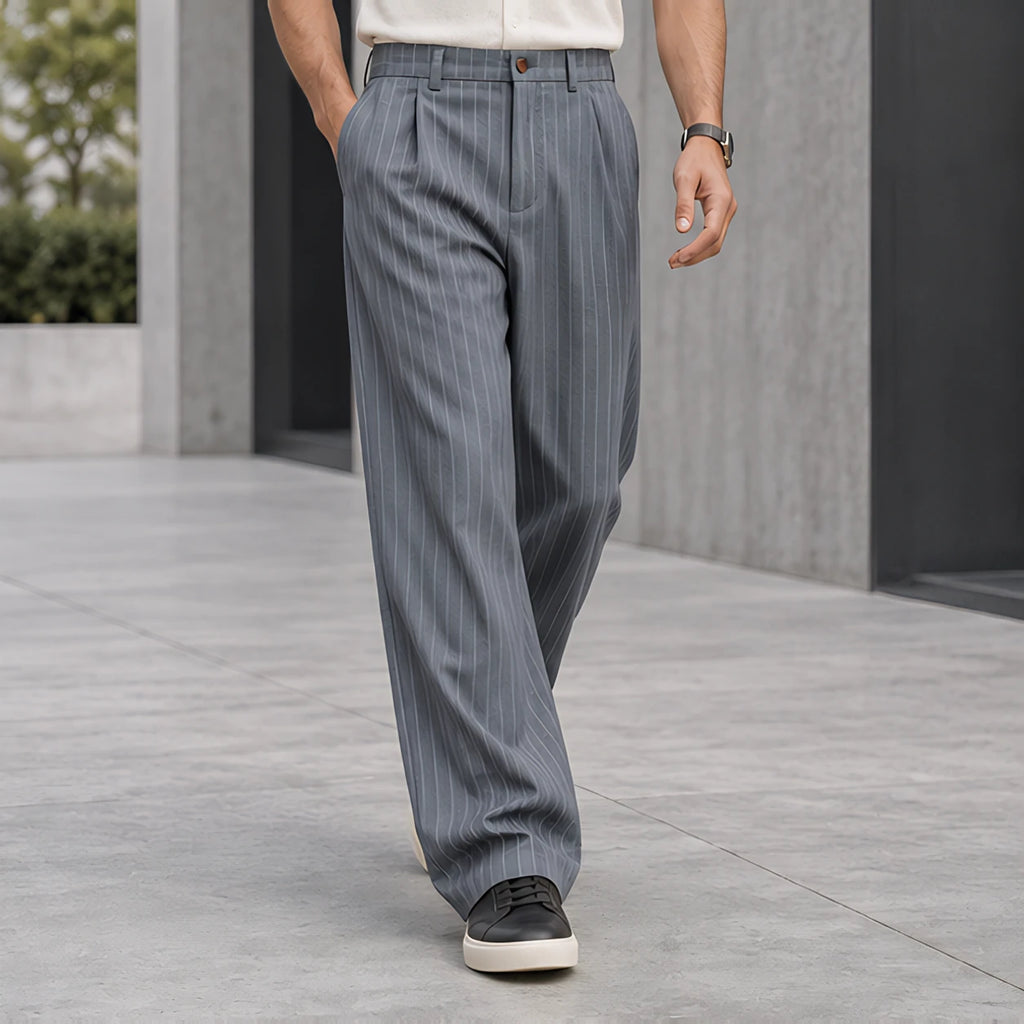 Elwood Men's Pinstripe Pants - Gray - Catalog Group: Clothing - Brondals - Image 2