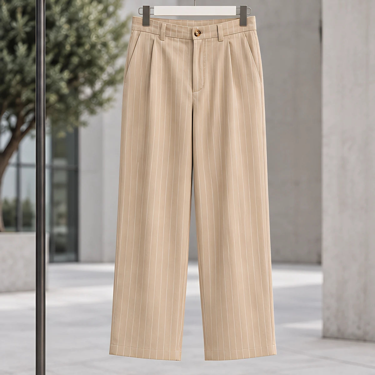 Elwood Men's Pinstripe Pants - Khaki - Department: Men - Brondals - Image 3