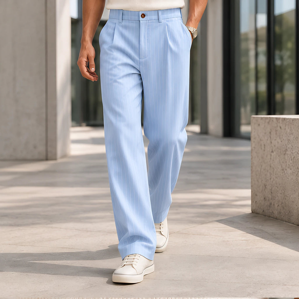 Elwood Men's Pinstripe Pants - Sky Blue - Catalog Group: Clothing - Brondals - Image 2