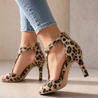 Emeline T-Strap Heels - Leopard - t-strap heels - Brondals - Image 3