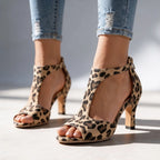 Emeline T-Strap Heels - Leopard - women's heels - Brondals - Image 2