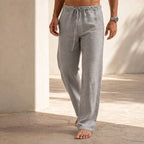 Emerson Linen Trousers - Gray - linen pants - Brondals - Image 3