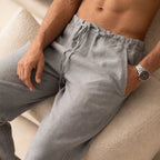 Emerson Linen Trousers - Gray - linen trousers - Brondals - Image 2