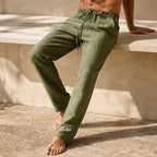 Emerson Linen Trousers - Green - linen trousers - Brondals - Image 2