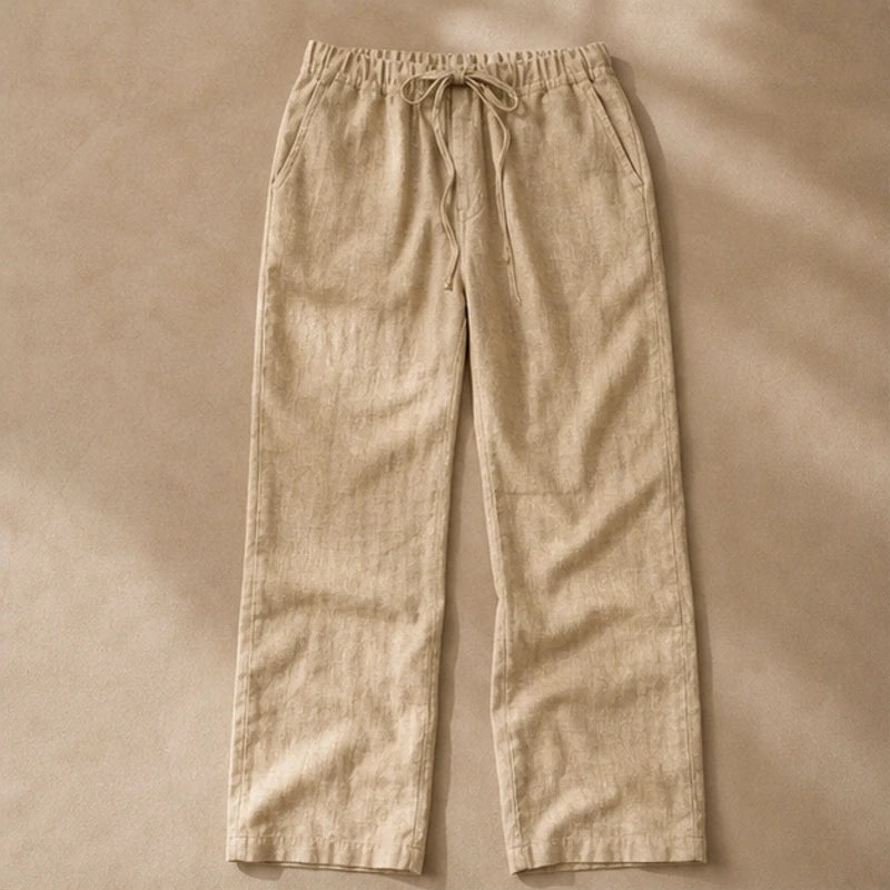 Emerson Linen Trousers - Cream - Pants - Brondals - Image 1