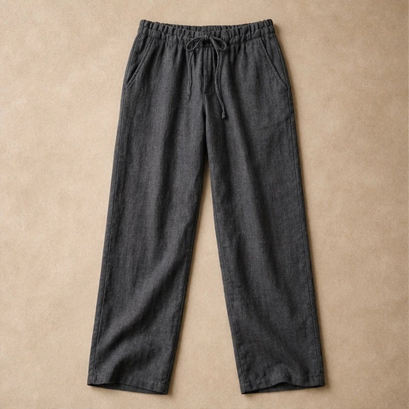 Emerson Linen Trousers - Dark Gray - Pants - Brondals - Image 1