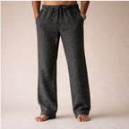 Emerson Linen Trousers - Dark Gray - tailored trousers - Brondals - Image 4