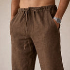 Emerson Linen Trousers - Brown - tailored trousers - Brondals - Image 4