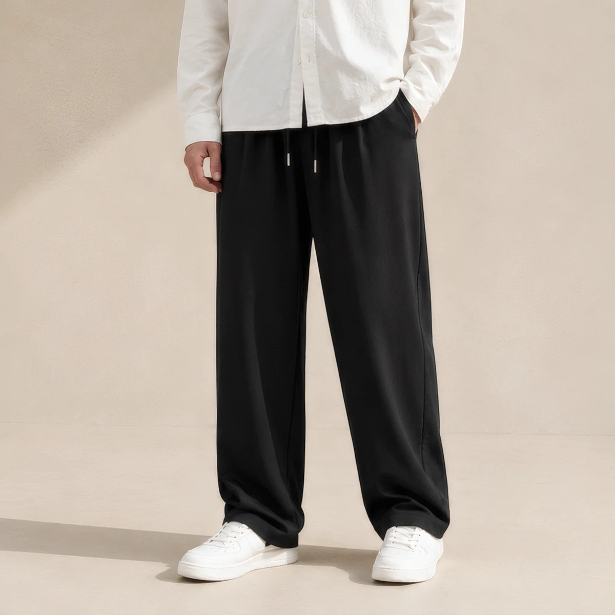 Emory Relaxed Pants - Black - Men's Clothing > Pants > Wide-Leg Pants - Brondals - Image 1
