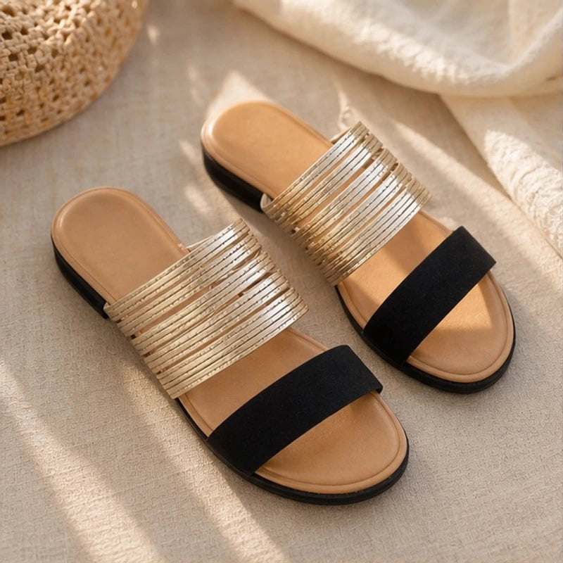 Esme Orthopedic Open Toe Sandals - Black - Sandals - Brondals - Image 1